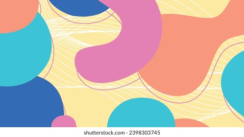Abstract colorful geometric background. Liquid color background design. Fluid shapes composition