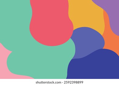 Abstract colorful geometric background Liquid color background design. Paper cut background. EPS vector illustration