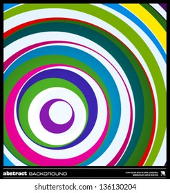Abstract colorful geometric background made by circles vector illustration. Vector swirl background layout template. Modern colorful stripes background. Bright wavy lines design background.