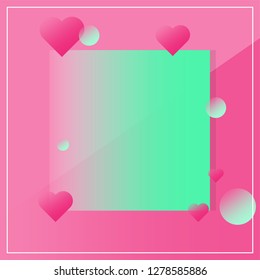 abstract colorful geometric background. modern gradient illustration of heart love valentines day.  
