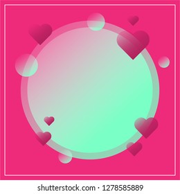 abstract colorful geometric background. modern gradient illustration of heart love valentines day.  