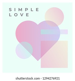 abstract colorful geometric background. modern gradient illustration of heart love valentines day. Unique artistic wallpaper, Fluid shapes composition, layout, theme pink and blue color concept