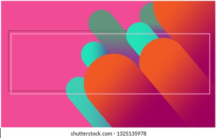 Abstract colorful geometric background. Red and dark Dynamic shapes composition with a rectangular frame in the center