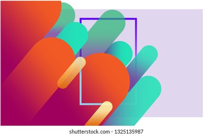 Abstract colorful geometric background. Red and dark Dynamic shapes composition with a rectangular frame in the center