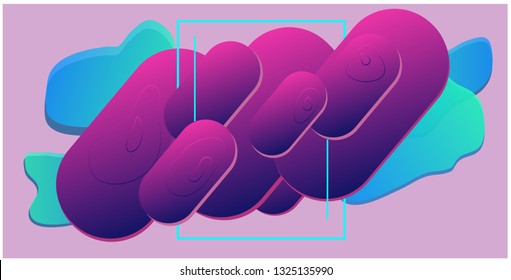 Abstract colorful geometric background. Red and dark Dynamic shapes composition with a rectangular frame in the center