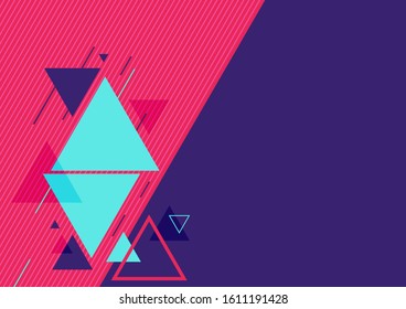 Abstract colorful geometric background set, graphic banner cover and advertising design layout template. Eps10 vector.