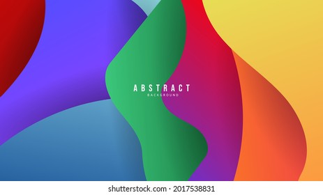 Abstrakter bunter, geometrischer Hintergrund , Formen und Farben, die sich überschneiden, Schatten schaffen , Modernes Hintergrunddesign für das Präsentationsdesign , Vektorgrafik EPS10