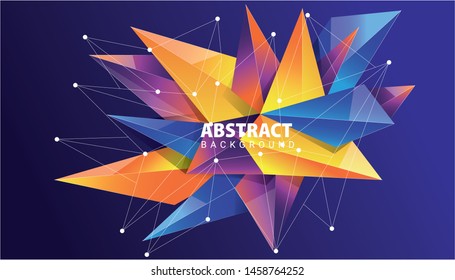 Abstract colorful geometric background. Shining colored illustration in a brand new style. Elegant pattern for poster, brand book, social media post, brochure, landing page, website, web-design.
