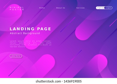 	
Abstract colorful geometric background. Simple dynamic shapes with trendy gradient composition. Fluid shapes composition.
