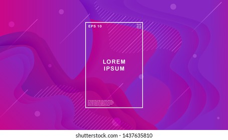Abstract colorful geometric background. Simple dynamic shapes with trendy gradient composition. Fluid shapes composition.- Vector