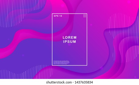 Abstract colorful geometric background. Simple dynamic shapes with trendy gradient composition. Fluid shapes composition.- Vector