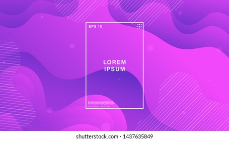 Abstract colorful geometric background. Simple dynamic shapes with trendy gradient composition. Fluid shapes composition.- Vector
