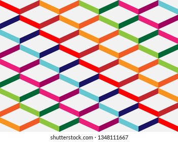 Abstract colorful geometric background, the simulation volume 