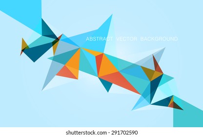Abstract colorful geometric background with space for text, Vector Illustration