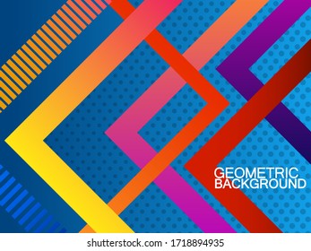 Abstract colorful geometric background with stripes. Your modern banner. Vector illustration