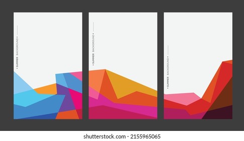 Abstract colorful geometric background for summer poster