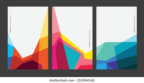 Abstract colorful geometric background for summer poster