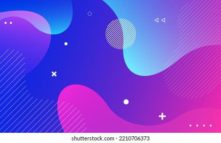 Abstract colorful geometric background. Trendy gradient shapes composition. Vector illustration