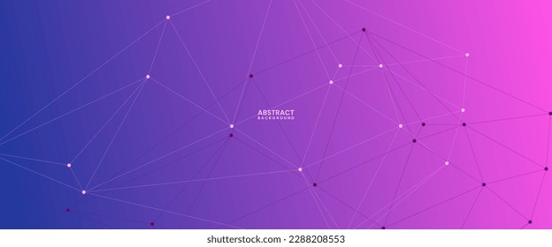 abstract colorful geometric background with triangle shape pattern and molecular