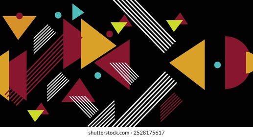 Abstractas fondo geométrico colorido con patrón de Formas triangulares. Geométrica creativa con una variedad de fondo de patrón geométrico para su diseño
