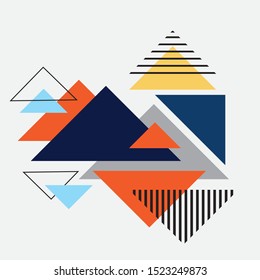 Abstract colorful geometric background. Abstract geometric triangles background. Modern abstract background. Template for poster, backdrop, book cover, brochure, and vector illustration
