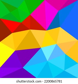 Abstrakter bunter geometrischer Hintergrund von Dreiecken. Vektorgrafik-Illustrator