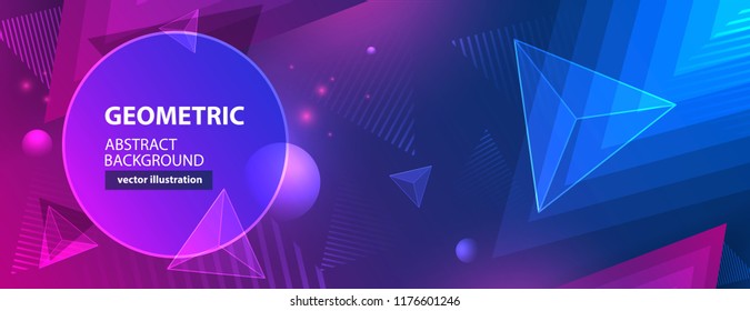 Abstract colorful geometric background. Vector illustration