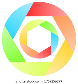 Abstrakter bunter geometrischer Hintergrund. Vektorgrafik.