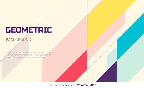 fondo geométrico colorido abstracto. ilustración vectorial