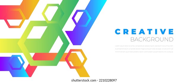 Abstract colorful geometric background vector design