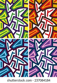 Plano de fundo geométrico colorido abstrato - ilustração vetorial