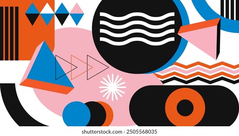 Abstraktes buntes geometrisches Hintergrund-Vektordesign in Folge 10
