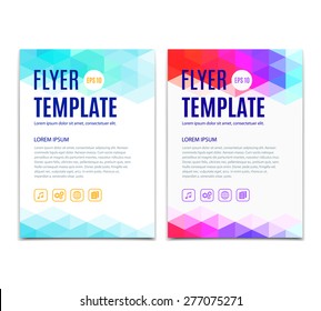 Abstract colorful geometric background. Vector template design of flyer, brochure, web sites, cover book, page