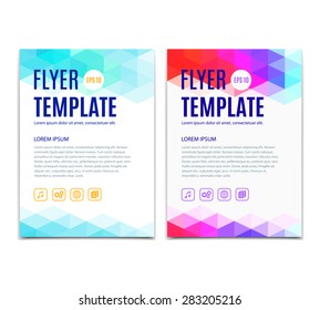 Abstract colorful geometric background. Vector template design of flyer, brochure, web sites, cover book, page