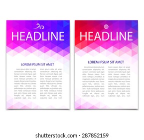 Abstract colorful geometric background. Vector template design of flyer, brochure, web sites, cover book, page