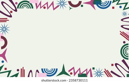 Abstract colorful geometric background with vintages color. Geometry banner and presentation.