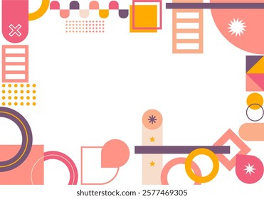 Abstract colorful Geometric Background with white background