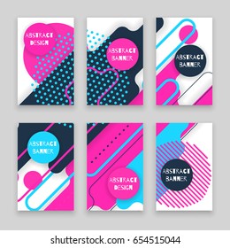 Abstract  colorful geometric banner, vector design with rounded corners