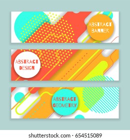 Abstract  colorful geometric banner, vector design with rounded corners
