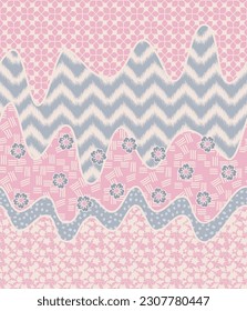 abstract colorful geometric batik pattern ts090