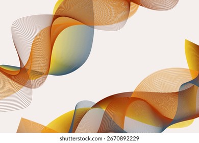 Abstract colorful geometric blend in the background. Colorful abstract technology wavy curve lines background. Vector illustration.