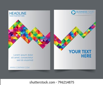 abstract colorful geometric Business Book Cover Design Template in A4. Can be adapt to Brochure, Annual Report, Magazine, Poster, Corporate Presentation, Portfolio, Flyer, Banner, Website