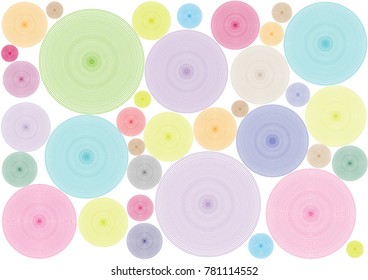 Abstract colorful geometric circle background.