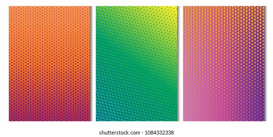 Abstract colorful of geometric circle shapes halftone pattern. Texture pixel Curved mosaic dotted background.
Pop art template. Vector illustration