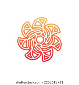 Abstract Colorful Geometric Circular Symbol Design with Modern Shape Concept.