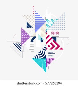 Abstract colorful geometric composition