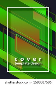 Abstract colorful geometric composition background of bright diagonal stripes and lines, frame for text. Dynamic, stylish design  Vector illustration