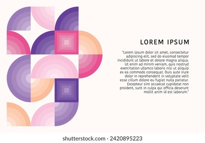 Abstract colorful geometric composition for landing page, background, website, social media, poster