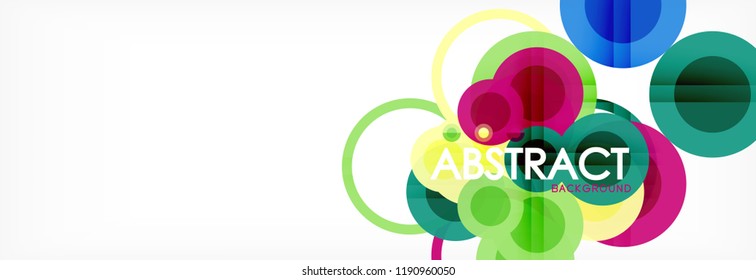 Abstract colorful geometric composition - multicolored circle background, vector illustration