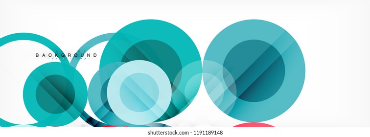 Abstract colorful geometric composition - multicolored circle background, vector illustration